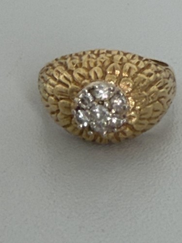 7787 bague dôme vintage - dôme, or