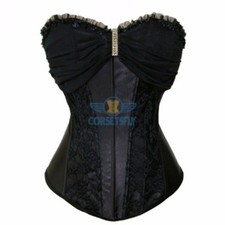 Robe fantaisie noire corset dentelle taille 8-10 (dernière)