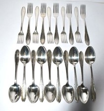 DEETJEN set 20 couverts moderniste 10 fourchettes + 10 cuillères Métal argenté