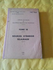 Vintage instruction manual French army TRS 1368 energy sources lighting 1958