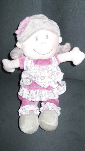 Doudou peluche fille rose - peluche,