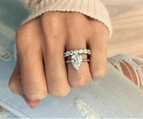 Bague fiançailles sertie - bague,