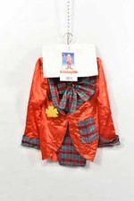 Costume De Carnaval Pour Enfant Clown Rouge : Veste Pantalons Et Nœud 6/7 Ans