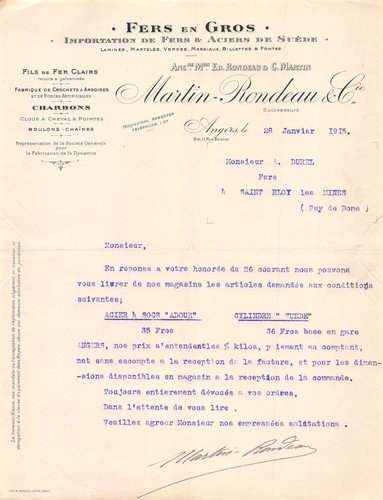 1915 fers gros - fers,