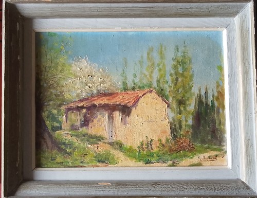 Cabanon dans paysage rustique
