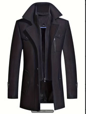 Manteau Tweed Épais à Double