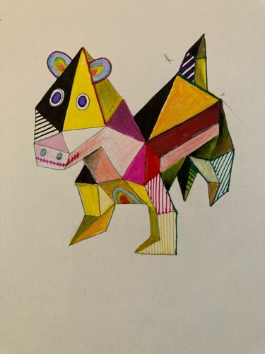 Peinture 1980 gouache - gouache, art