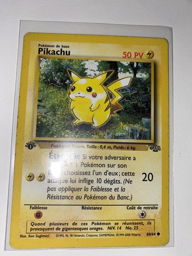 Carte pokemon pikachu - pokemon,