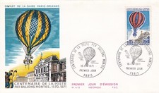 FRANCE 1971 FDC CENTENAIRE DE LA POSTE PAR BALLONS MONTES YT PA45