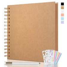 Album Photo Spirale Scrapbook 21x21cm DIY Scrapbooking Album 40 Pages Livre D...
