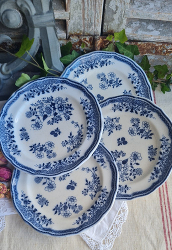 Anciennes assiettes dessert - assiettes,