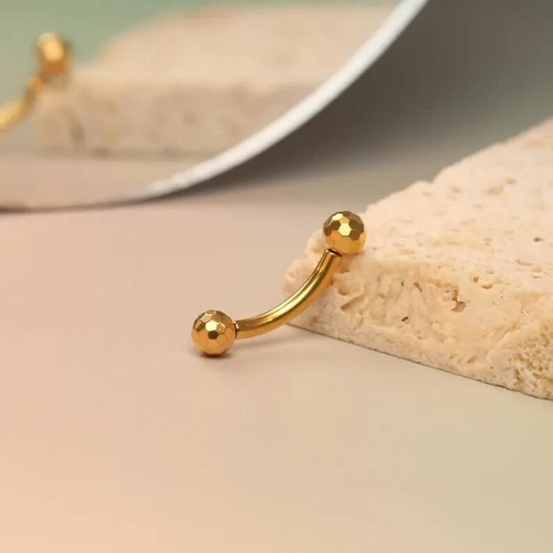 Pièce piercing nombril or - 1,
