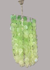 LUSTRE PAMPILLES NACRE COQUILLAGE VINTAGE