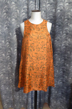 PABLO Gérard darel  Robe été sans manche 100% soie Orange Taille 34