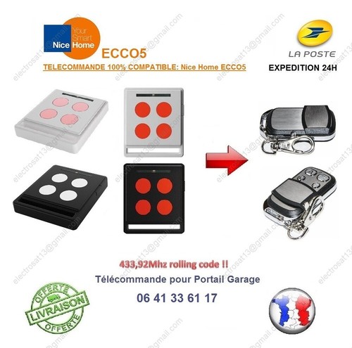 Telecommande compatible nice - telecommande,