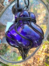 Lanterne vénitienne bleu cobalt style Murano ?