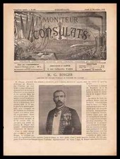 1898 M.G. BINGER Dir. des Affaires d' Afrique au Ministère des Colonies