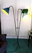 Lampadaire tripode métal et