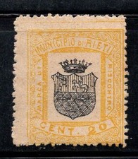 Rieti - Neuf ** 100% Italie fiscal 20 centimes. Percuteur, Jaune/Noir
