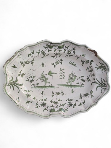 Moustier plat fience - moustier, xviii