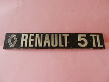 INSIGNE SIGLE CALANDRE RENAULT en métal alu d'origine RENAULT 5 TL