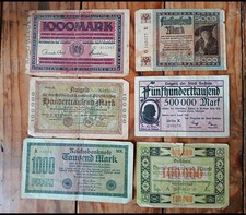 Lot De 6 Anciens Billets