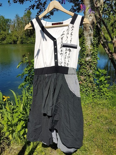 Robe noire blanche - blanche, lulu