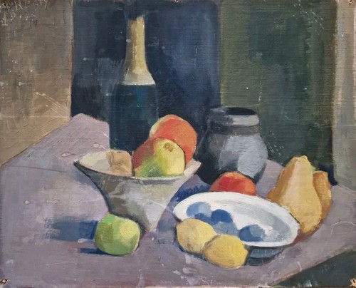 Tableau peinture huile cubiste - tableau,