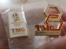 LOT 2 PIN'S SPORT JEUX OLYMPIQUES ALBERVILLE 92 TMG NETTOYAGE SPONSOR