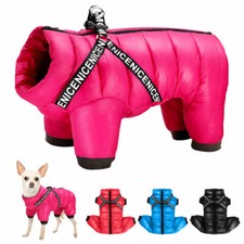 Manteau pour Petit Chien avec Harnais Imperméable d'hiver Vêtements Chaud Veste 