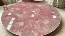 36 " Quartz Rose Rond Café Table - Superbe Décor Maison Pièce