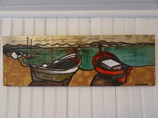 Tableau céramique CLAUDE VAYSSIER Vallauris 1960 era Cerenne Capron