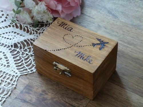 Boîte anneau mariage en - a,