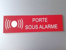 plaque ou etiquette boite aux lettres - PORTE SOUS ALARME - 100x25mm