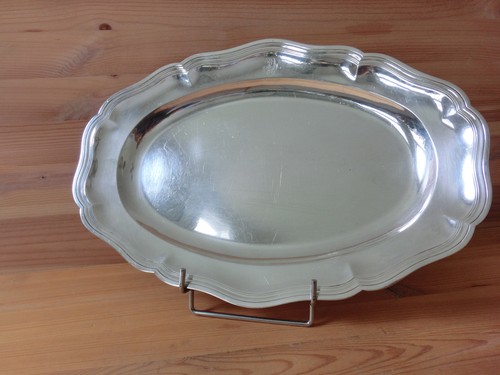 Grand plat long - argent, massif