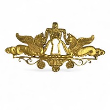 Ornement Cache Serrure en Bronze SPHINGE SPHINX EMPIRE Meuble Ancien