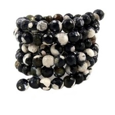 SAVVY CIE BLACK & IVORY AGATE