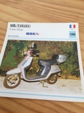MBK Yamaha 50 Active Beluga 1988 Carte moto Collection Atlas France
