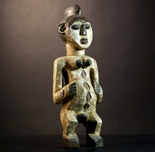 Statuette africaine Mbete sculpture artisanale en bois du Gabon Congo Art-G4847