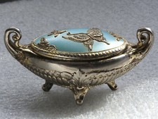 ANCIENNE BOITE A BIJOUX PILULE COFFRET  PAPILLON  BOX VINTAGE COLLECTION