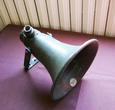 Ancien Haut Parleur Magnétophone Armée Militaire En Métal Vintage Déco 1,9 kgs