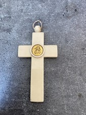 Ancienne Croix De Berceau Ange Deco Bakélite ? Vintage