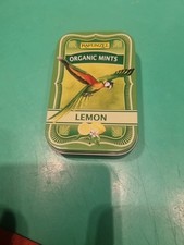 Boîte  Publicitaire Lemon. Organic  Mints  Raphaël  .citron . Perroquet. 