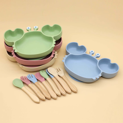Assiette bébé silicone - assiette,