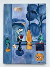 Tableau huile sur toile Henri Matisse signé et estampillé fait main, 20 x 28 po.