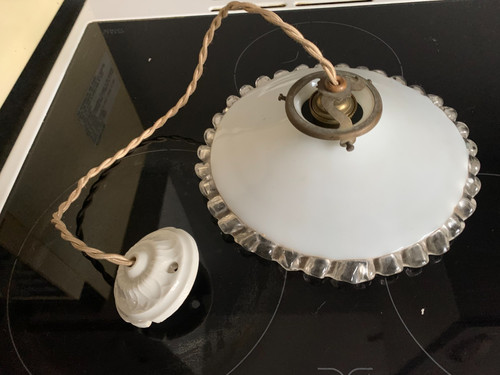 Ancien abat jour - suspension, en