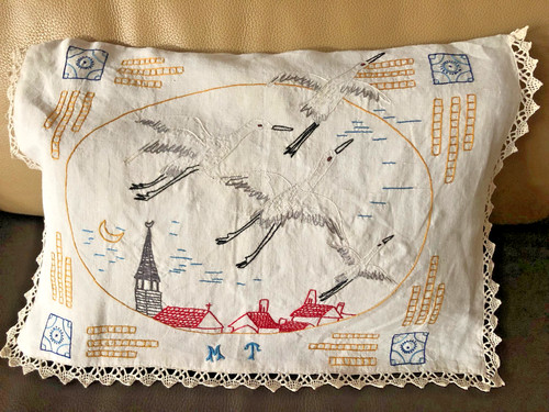 Linge ancien lin broderie - ancien,