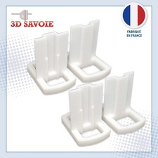 Lot de 4 Guides Hauts en T Omega Renforcés pour porte coulissante de placard