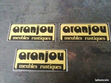 RETRO STICKER AUTOCOLLANT LOT DE 4 MEUBLES RUSTIQUES ARANJOU ANNÉES 70 80 TRÈS B