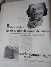 CINE KODAK Huit + DUBONNET par CASSANDRE + ROGER & GALLET  ILLUSTRATION 1933